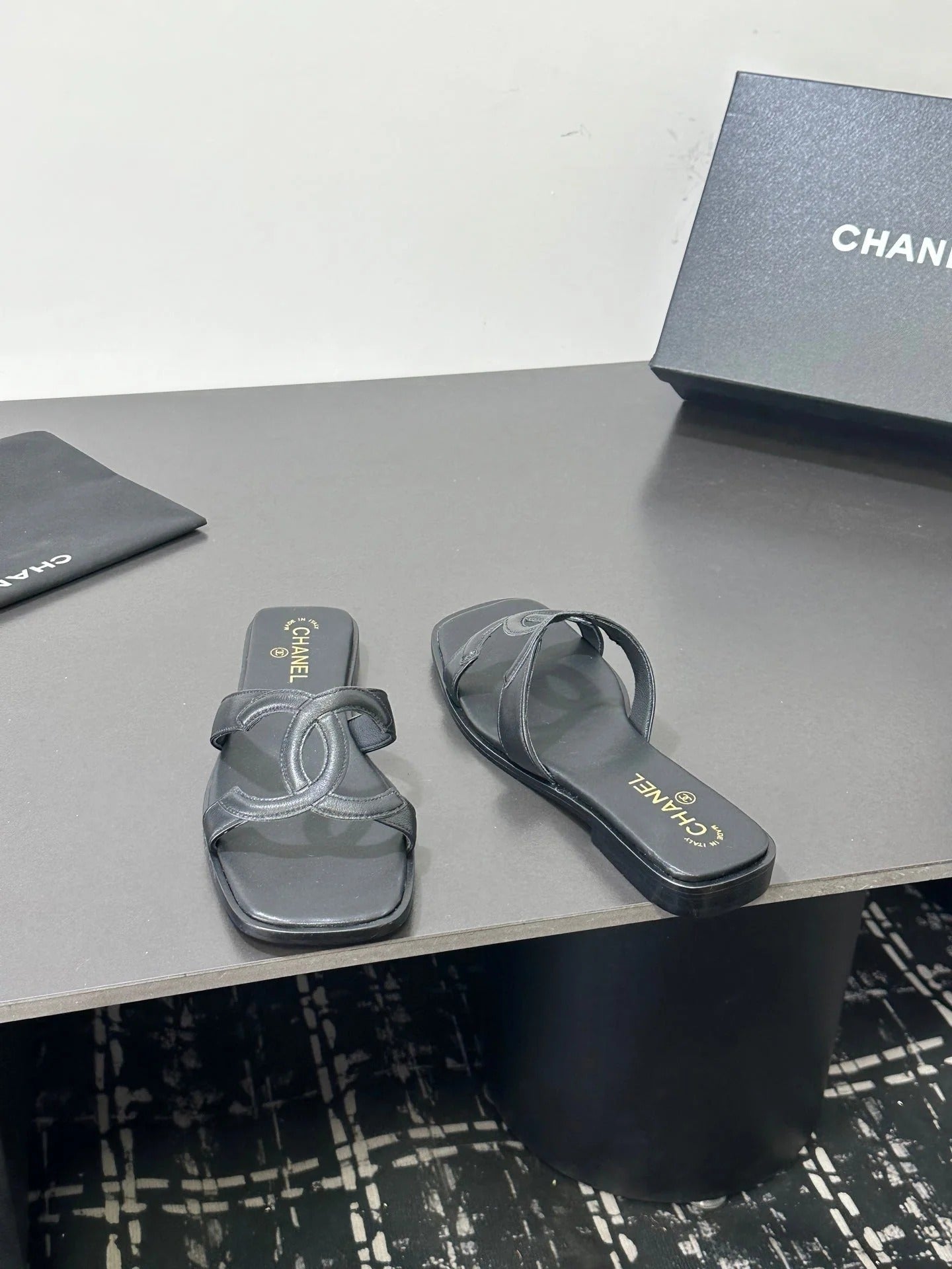 Chanel 2026 Double C Slipper Suede Lambskin 666875