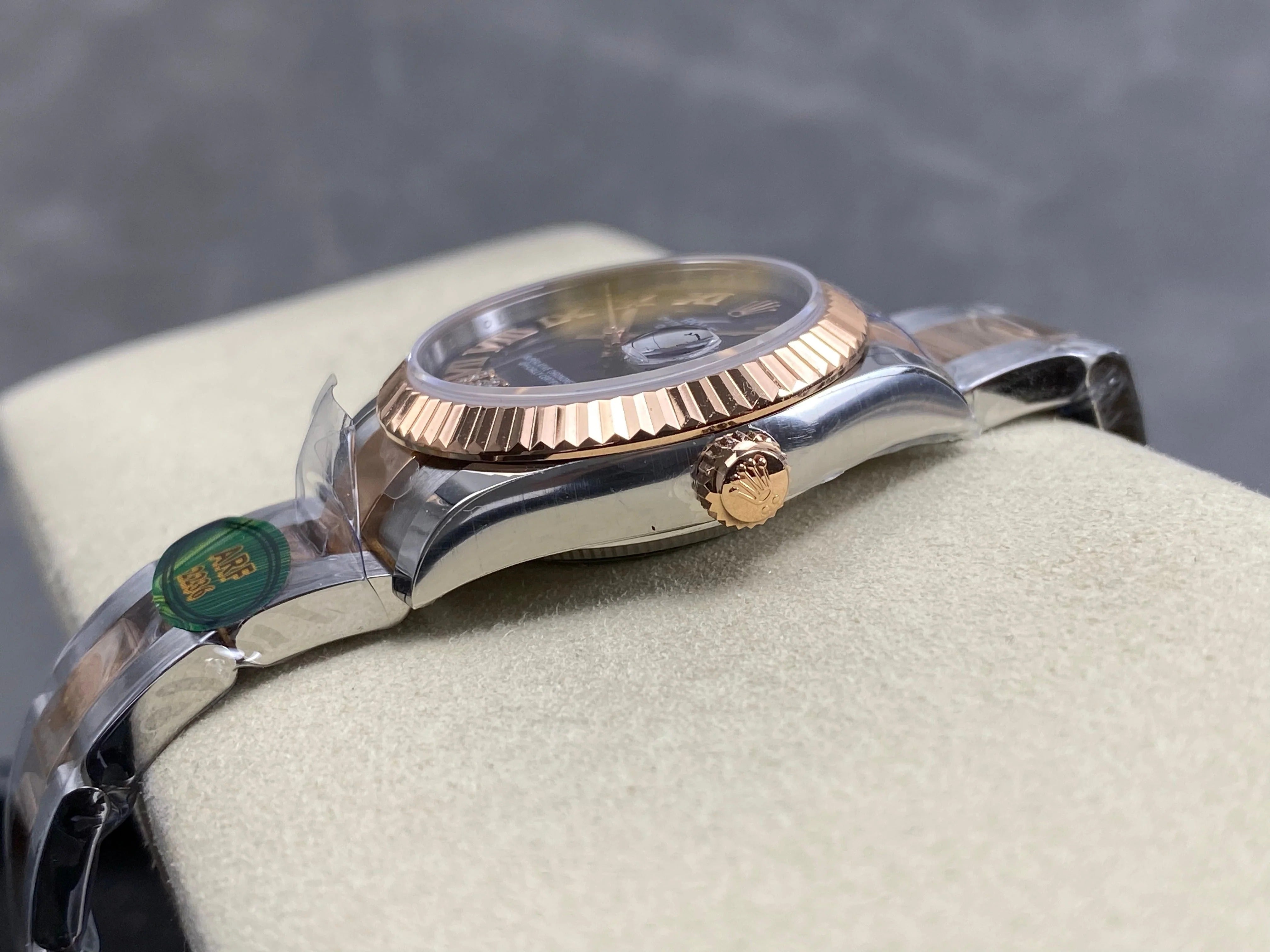 Rolex Datejust 31mm Purple Dial Steel Pink Gold Diamond