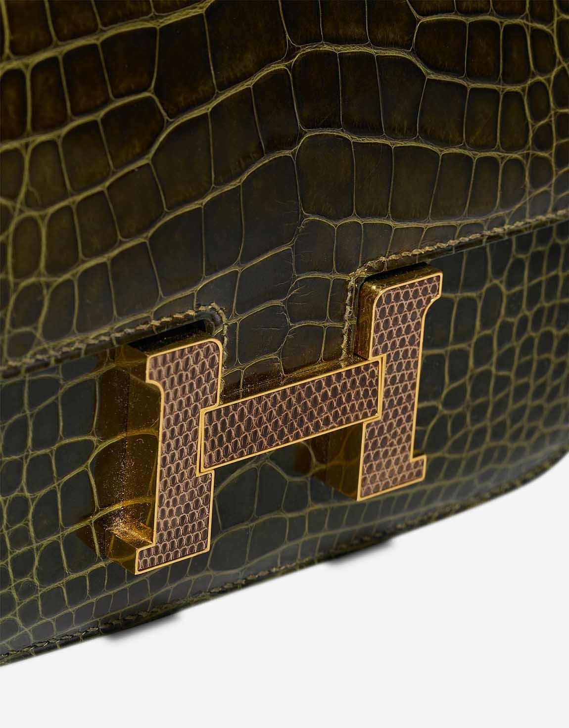 HM Constance Bag 18cm Olive Green Crocodile (15 day for production)