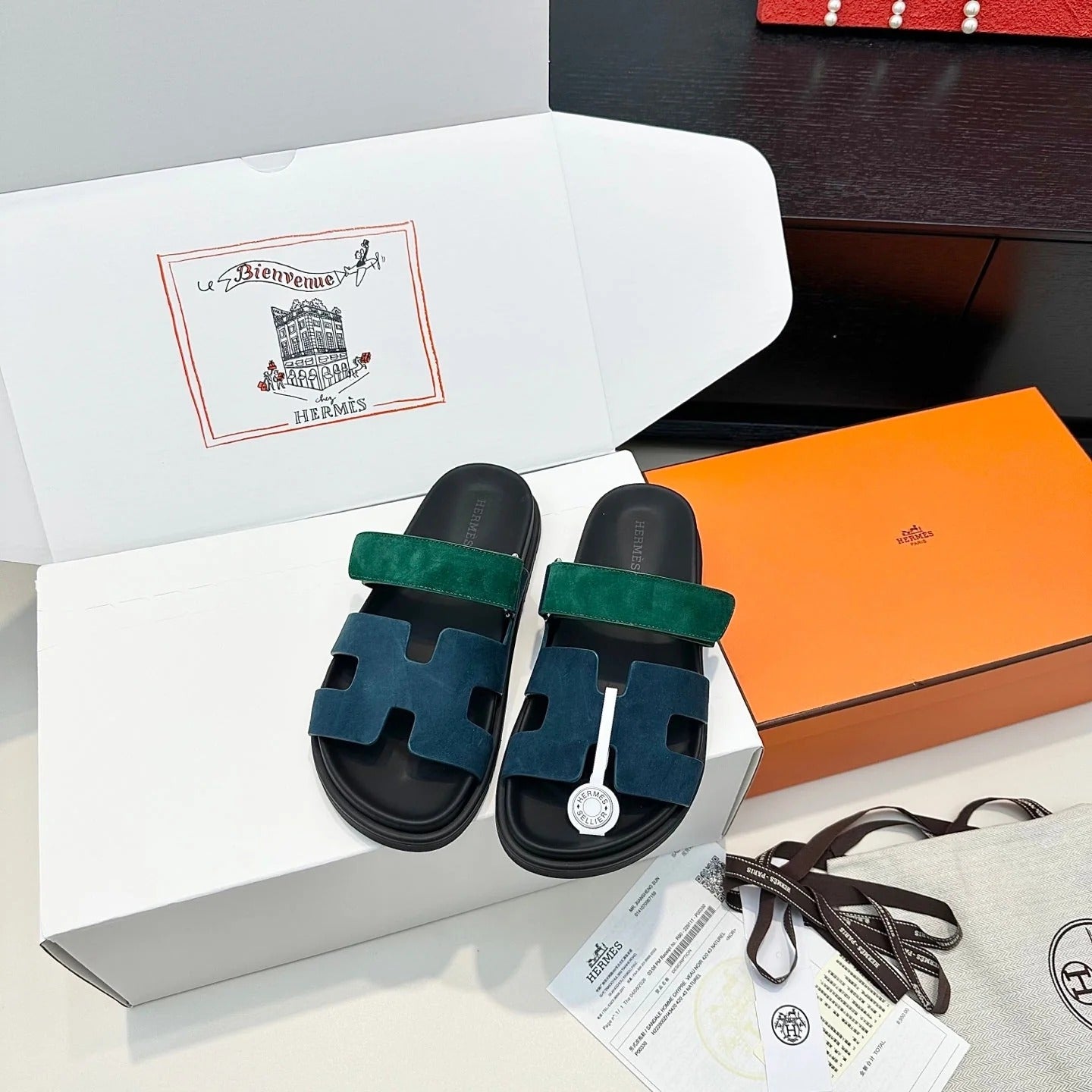 Hermes 2026 Chypre Sandal Suede Leather 992529
