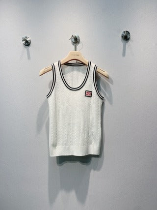 Miu 26s Vest White Wool 406231