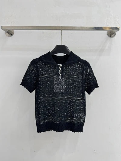Chanel 2026 Openwork Knit Sweater Cotton 359798