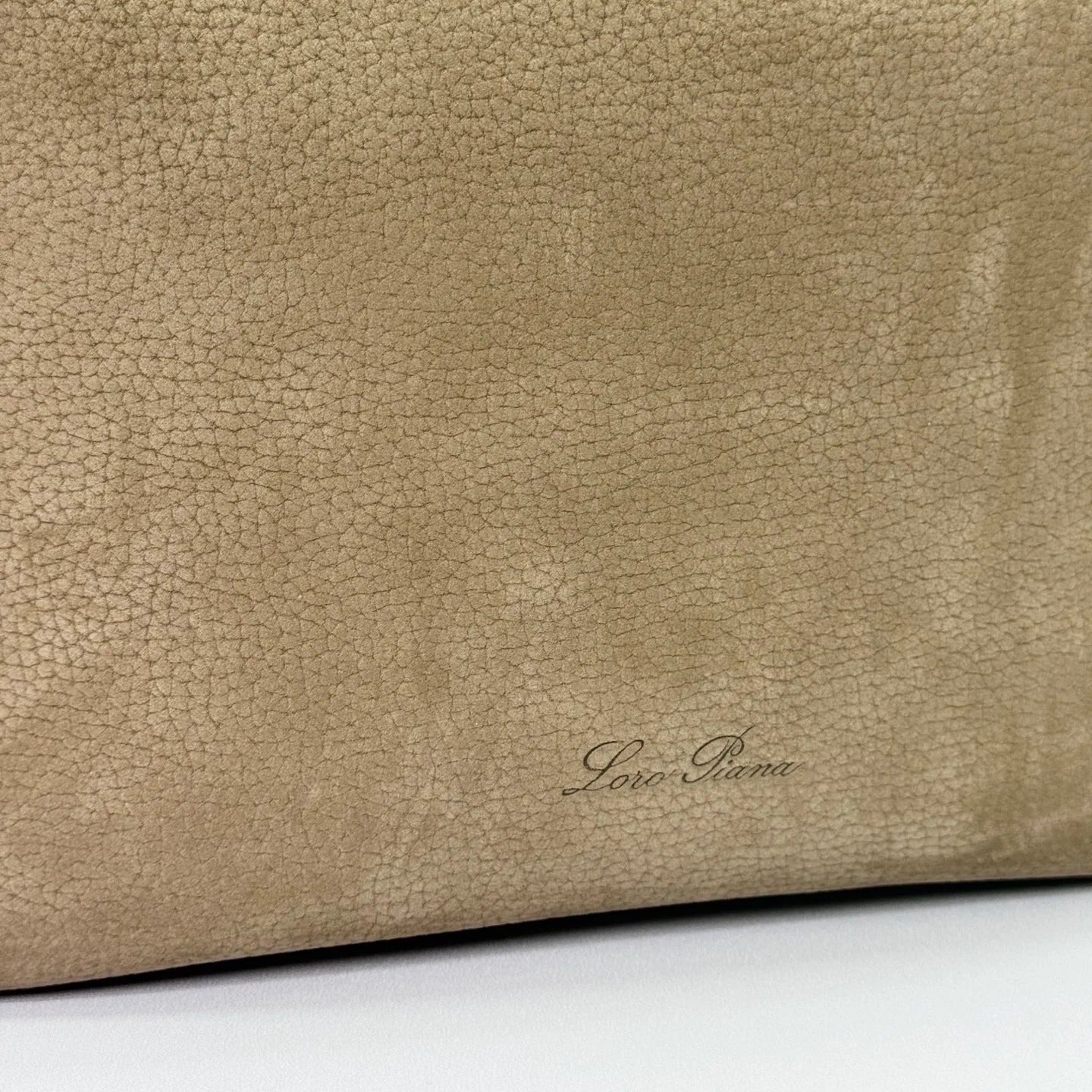 Loro Piana Bale Bag 36cm Beige Smooth Cow Leather