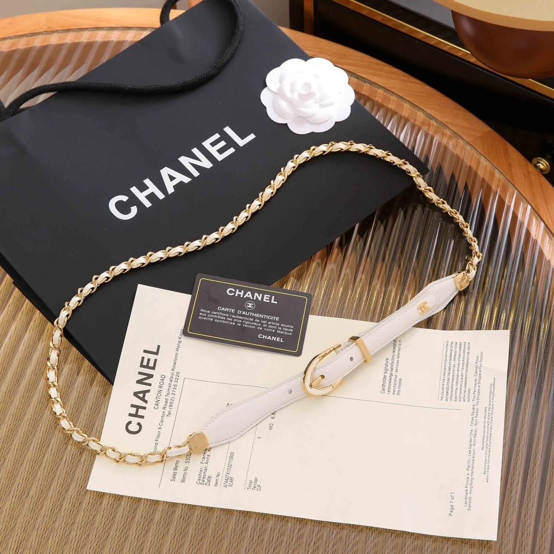 Chanel 2026 Rhinestones Pearl Chain Belt 206274