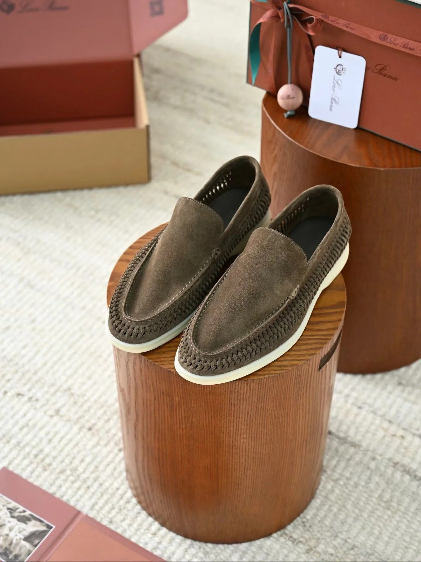 Loro Piana 2026 Summer Walk Loafer Brown Suede Leather 327577