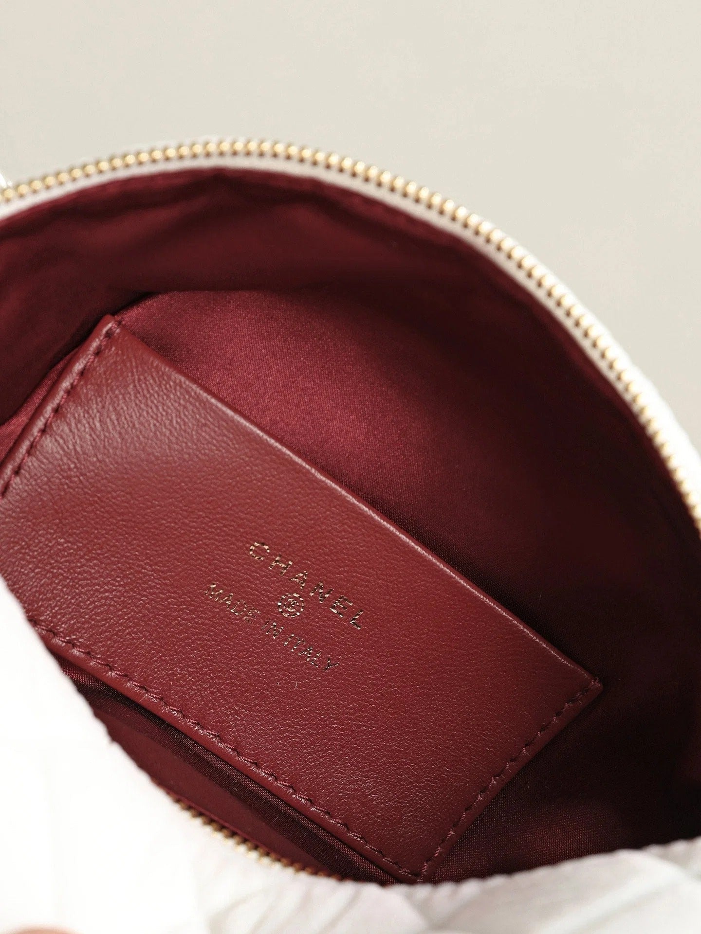 Chanel 2026 Clutch With Strap 23.5cm White Velvet Leather
