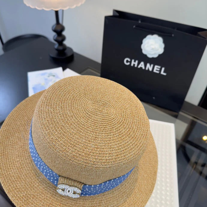 Chanel Flat-top Straw Hat 262178