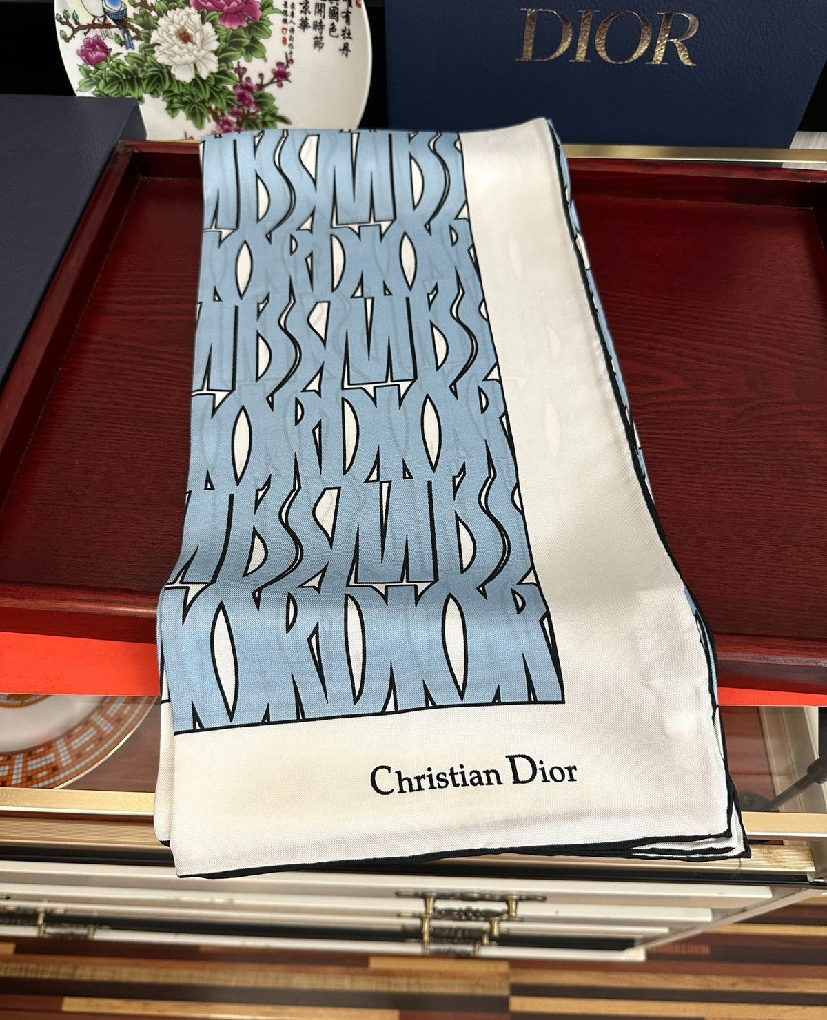 Dior 2026 Allover Scarf 90cm Silk 193647