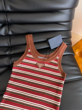 Miu 26s Striped Knit Vest 406085