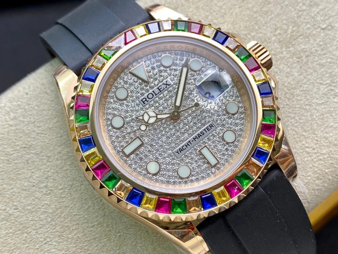 Rolex Yacht-Master 40 Rainbow with White Diamond Dial