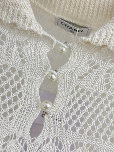 Chanel 2026 Openwork Knit Sweater Cotton 359798