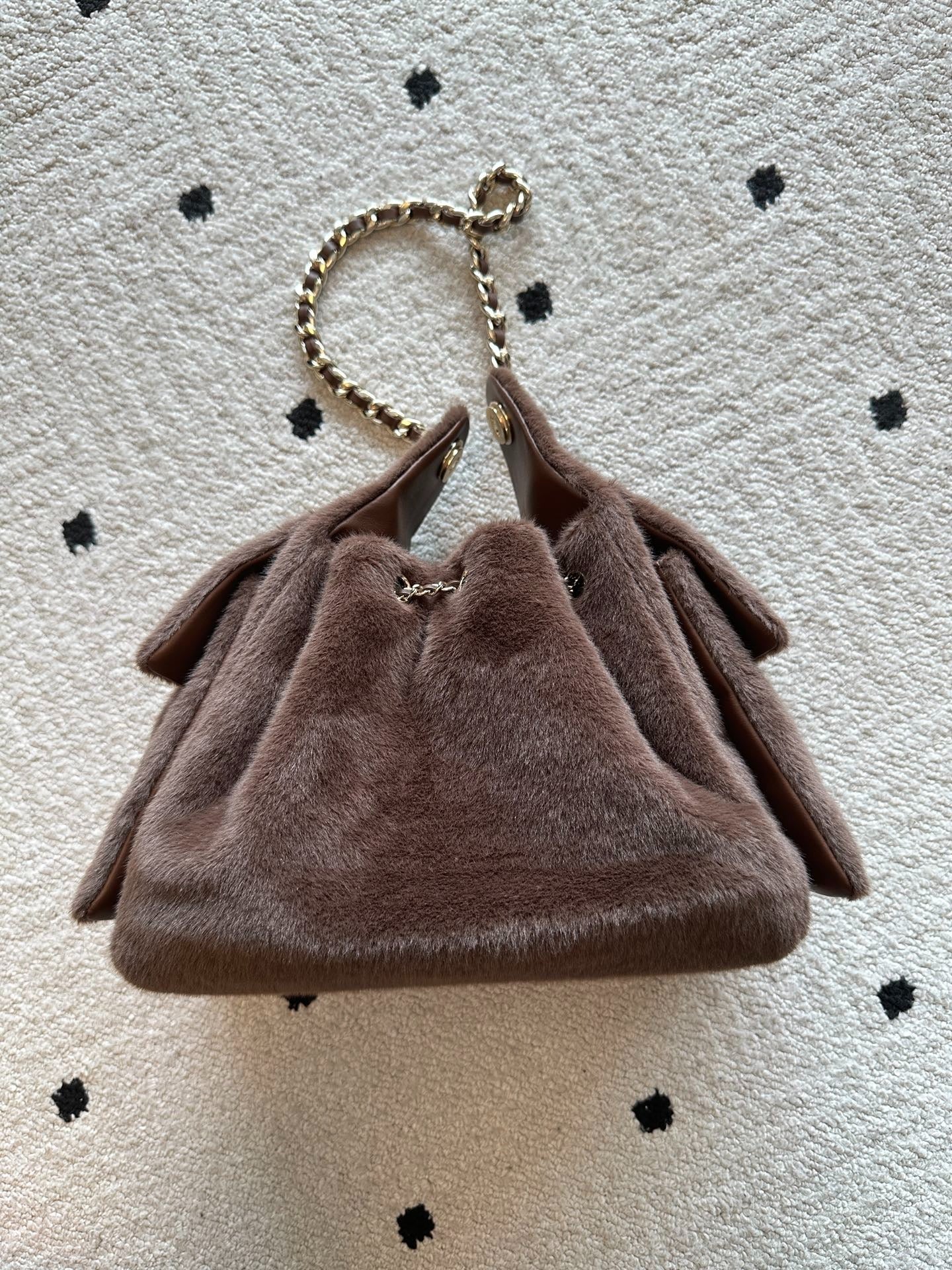 Chanel 2026 Hobo Bag Brown Ponyhair
