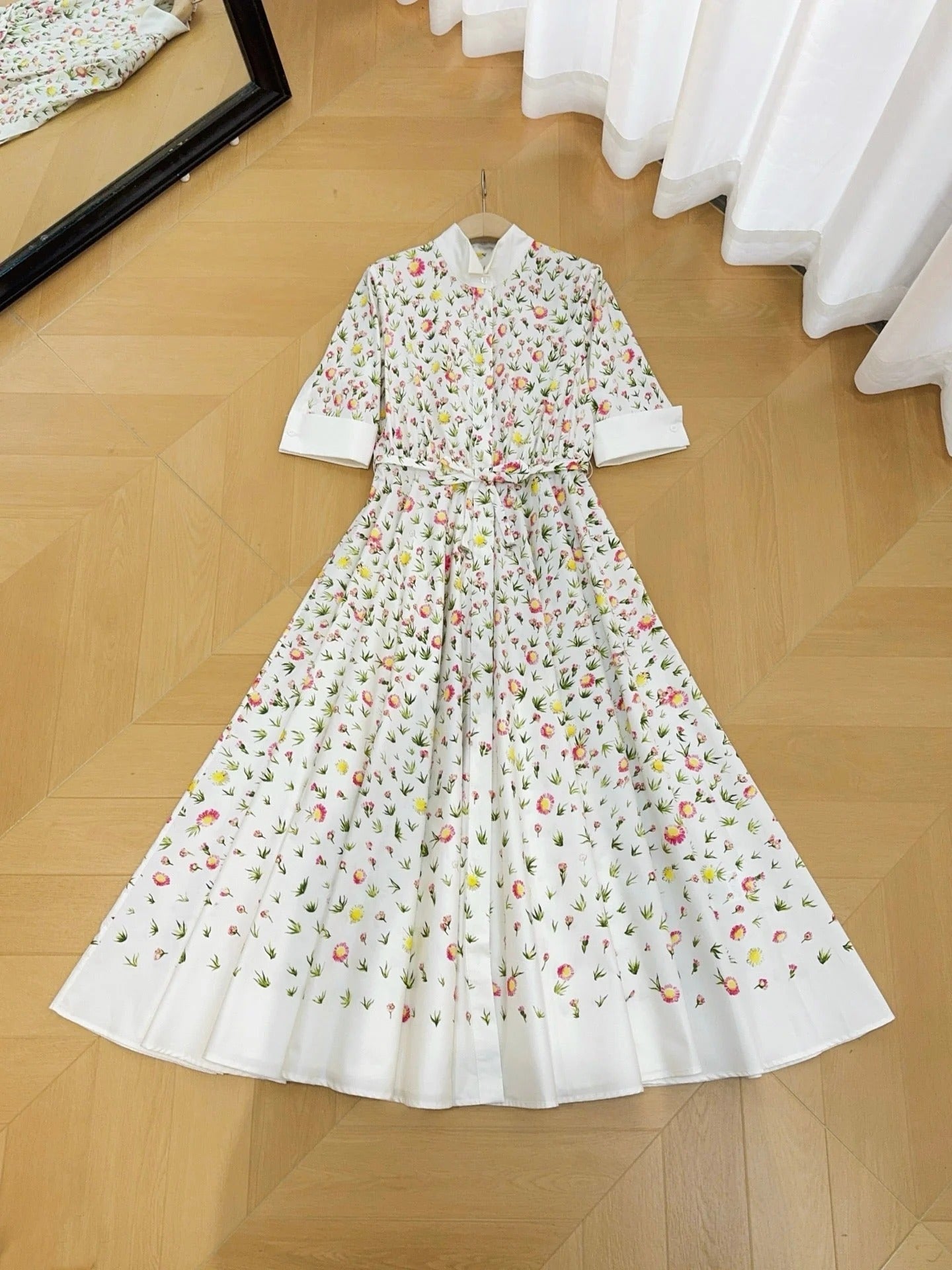 Dior 2026 Printed Dress Cotton Poplin 571250