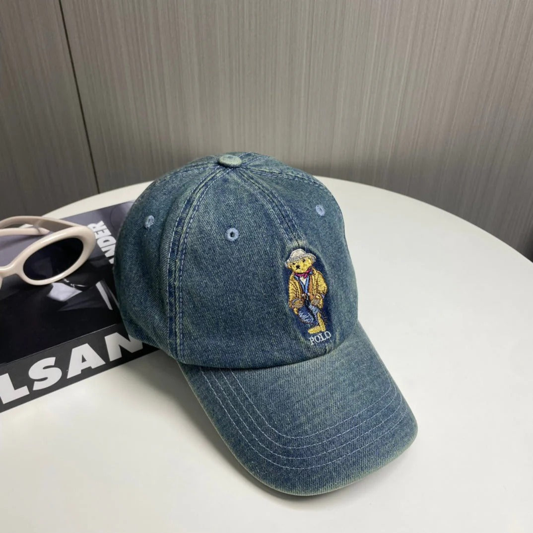 Denim Bear Baseball Cap 240657