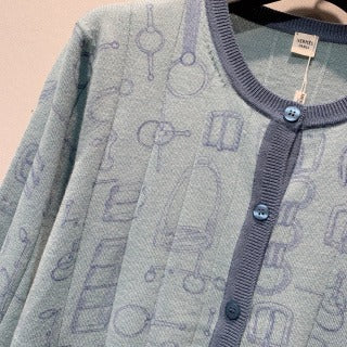 HM 26s Printed Knit Cardigan 406266
