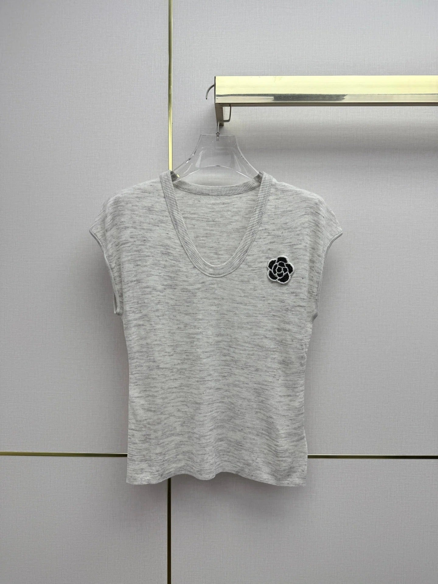 Chanel 2026 U-neck Top With 3D Flower 367688