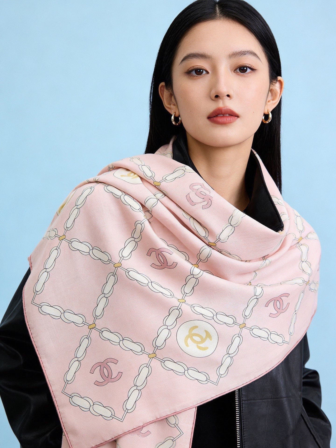 Chanel 26s Scarf 140 In Cashmere Silk 306125