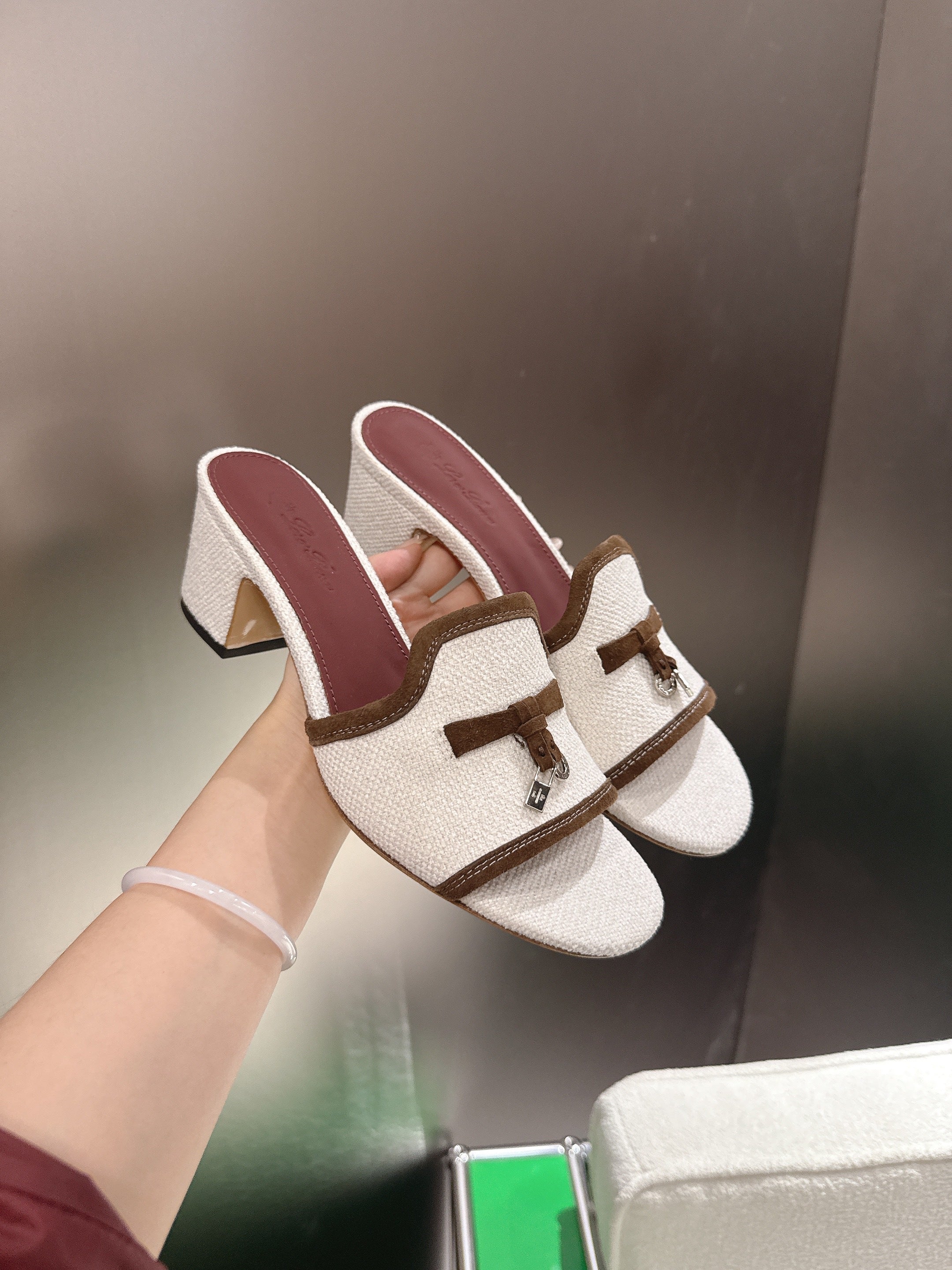 LP Summer Charm Mule 5.5cm Caramel Sugar Sheep Fabric 632140