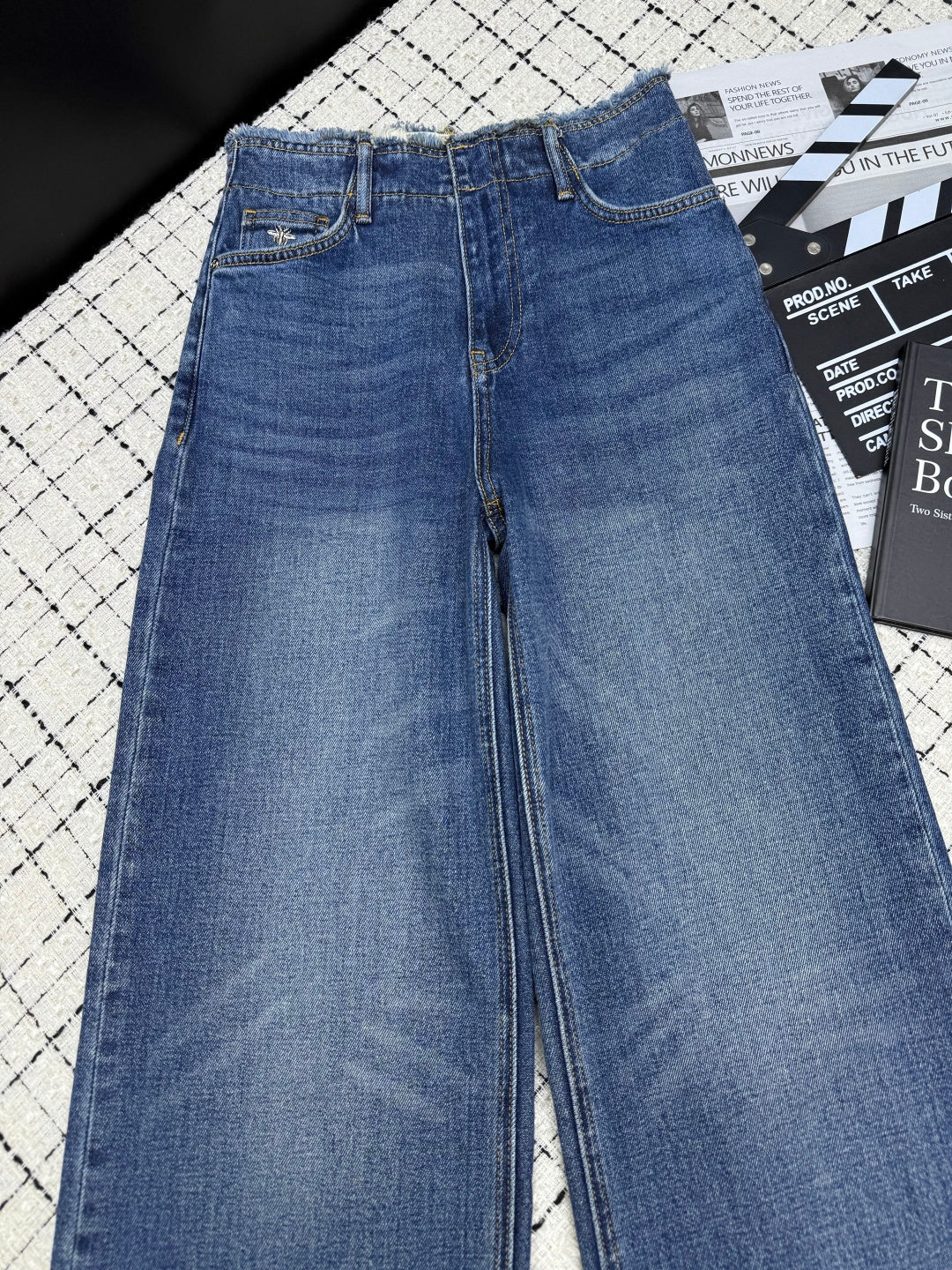 CD Flared Jeans Embroidered Logo Applique 404868