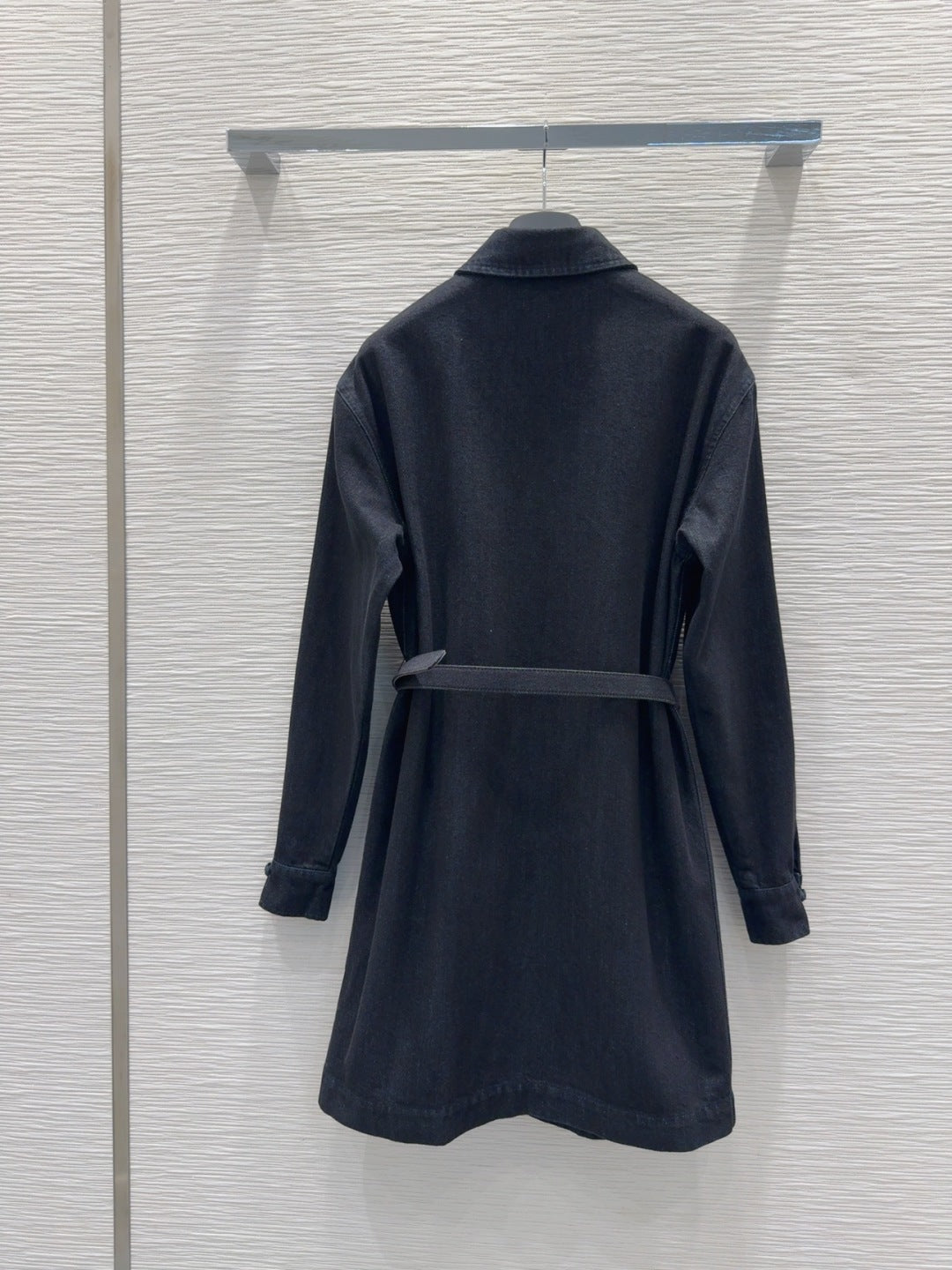 Fendi 25 Shirt Dress Navy Blue Denim 0024