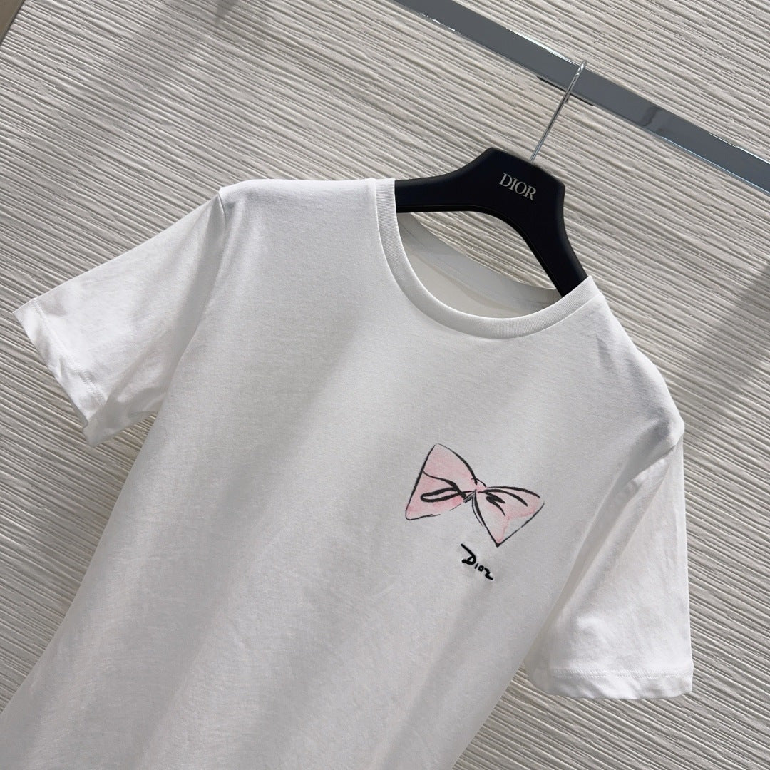 CD 26s Fitted T-Shirt White Cotton 394967