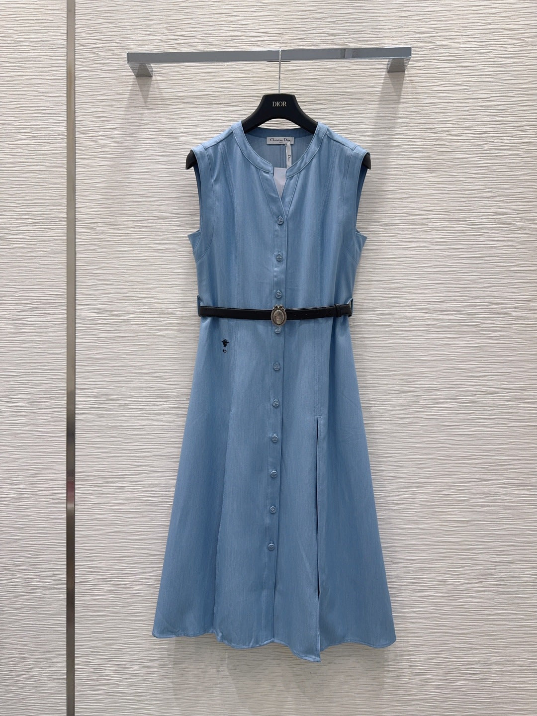 CD 26s Sleeveless Shirt Dress Light Blue Cotton Viscose 395003