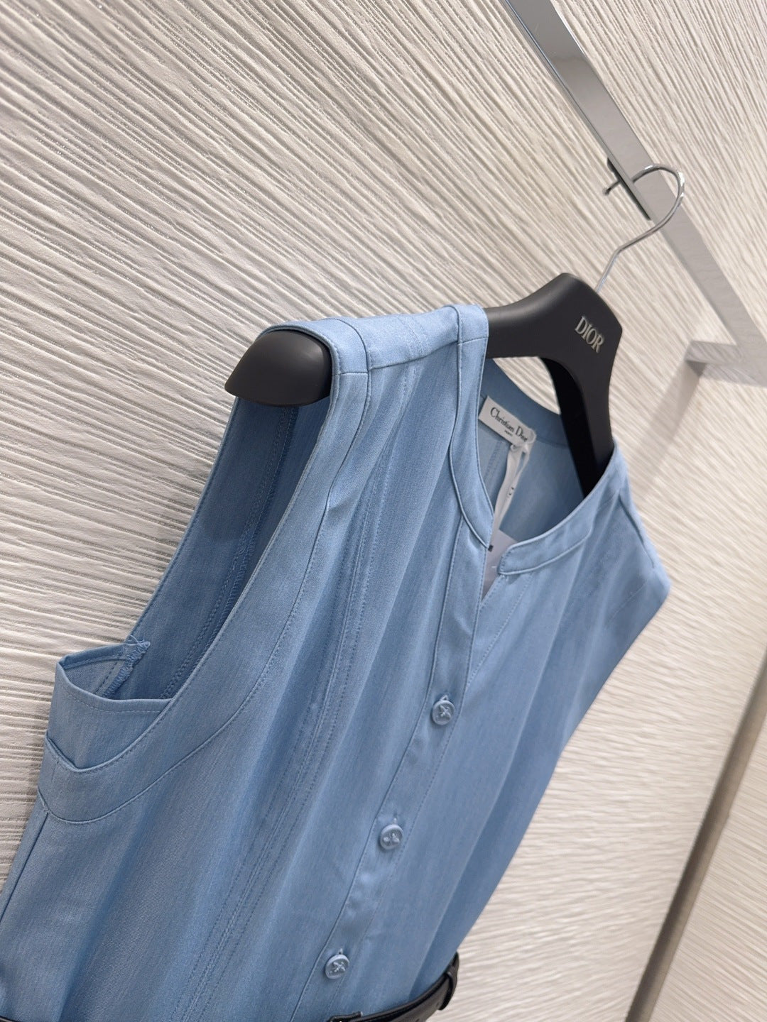 CD 26s Sleeveless Shirt Dress Light Blue Cotton Viscose 395003