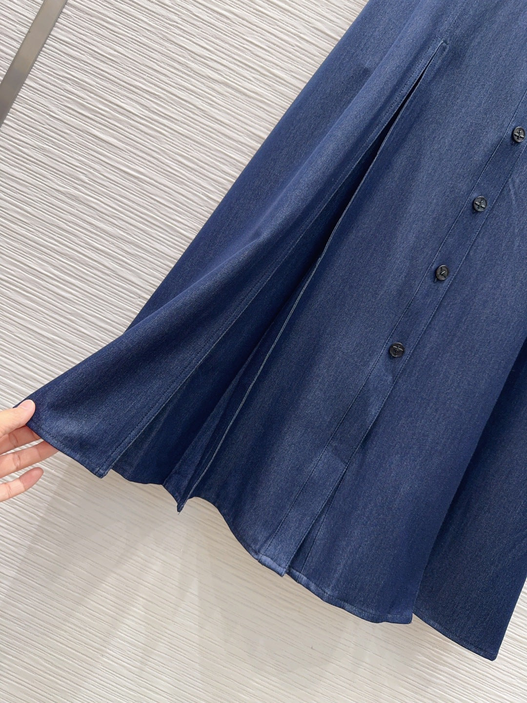 CD 26s Sleeveless Shirt Dress Blue Cotton Viscose 395000