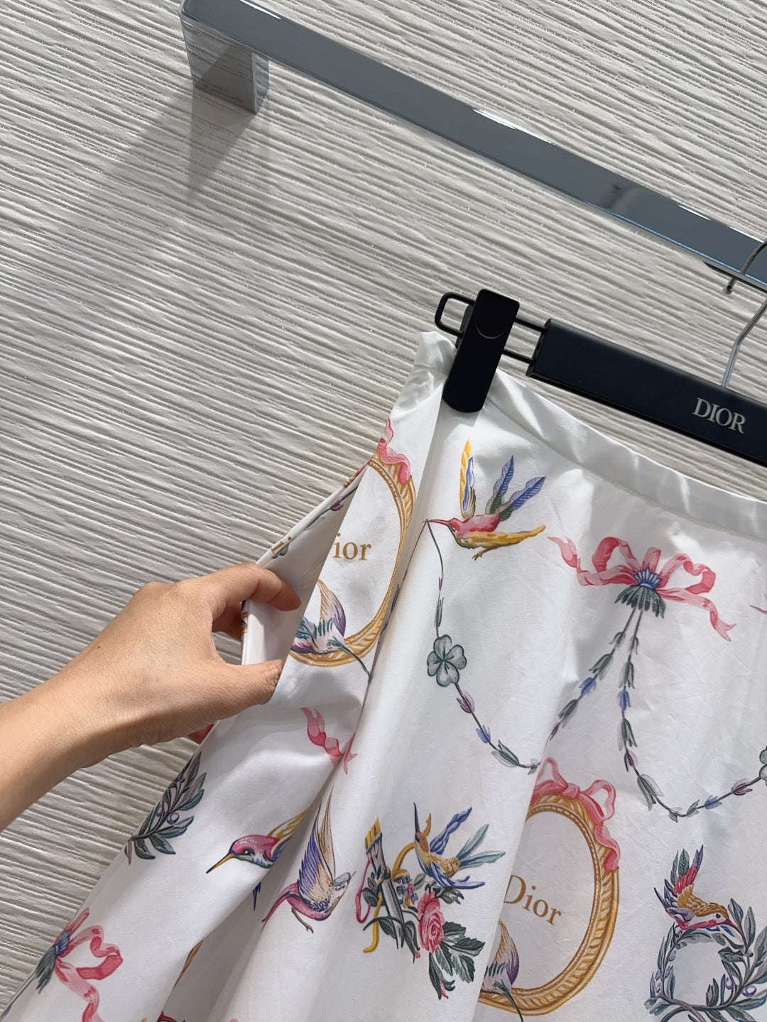CD 26s Qixi Midi Skirt White Cotton 414412