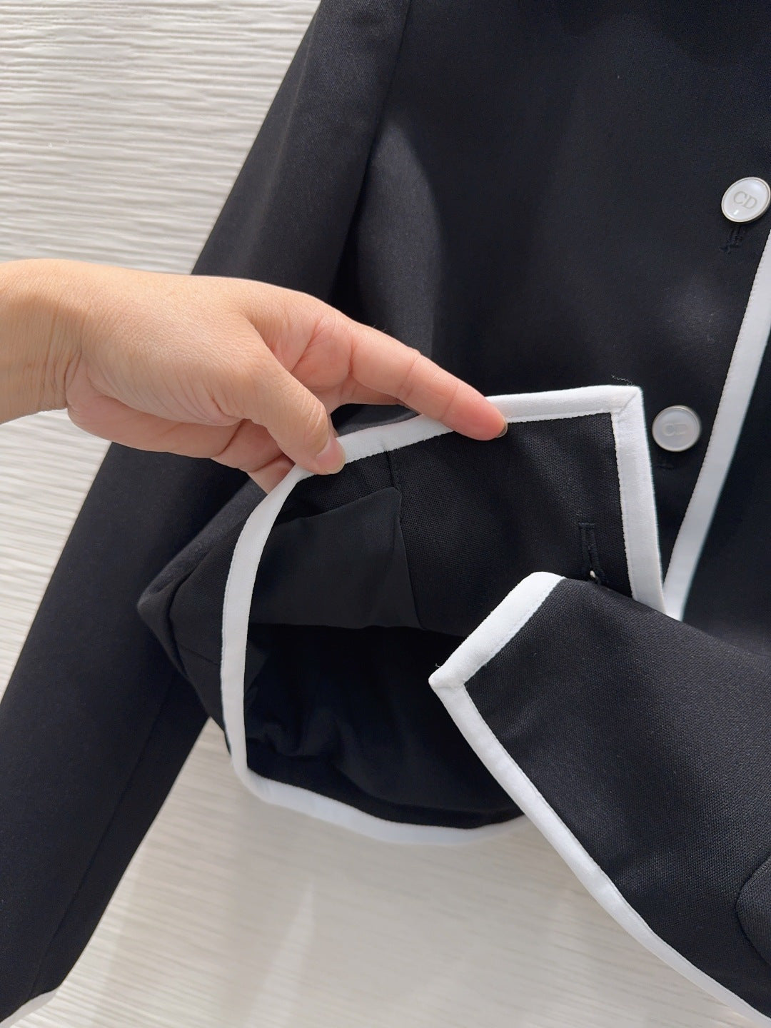 CD 26s Jacket Black White Technical Knit 414371