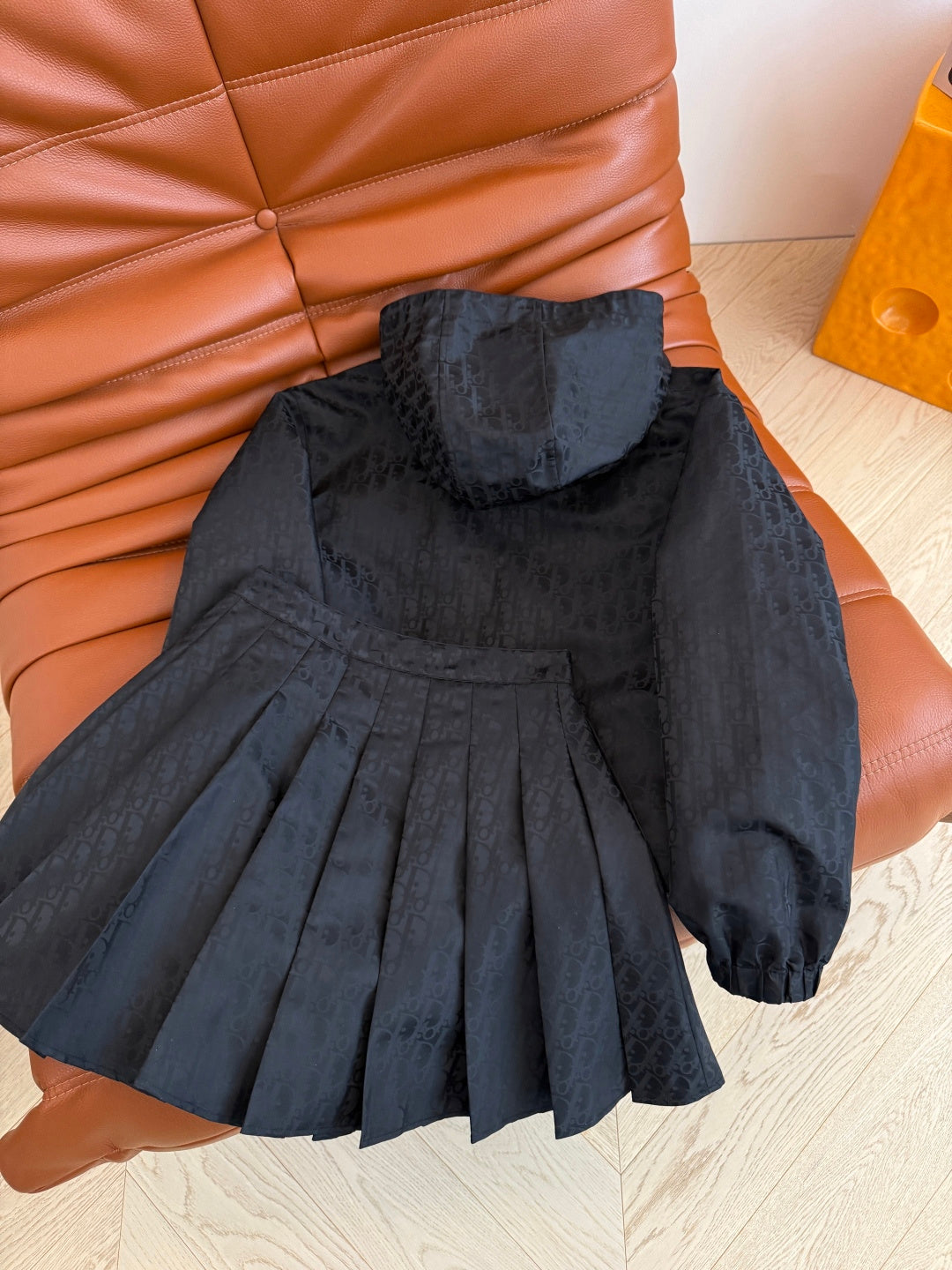 Dior Oblique  Zipped Cropped Jacket Navy Blue Taffeta 341370