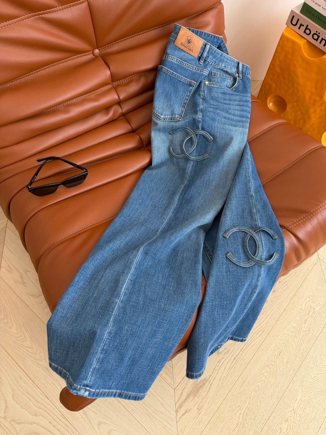 CC 26s Double C Pattern Jeans Washed Blue Denim 409024