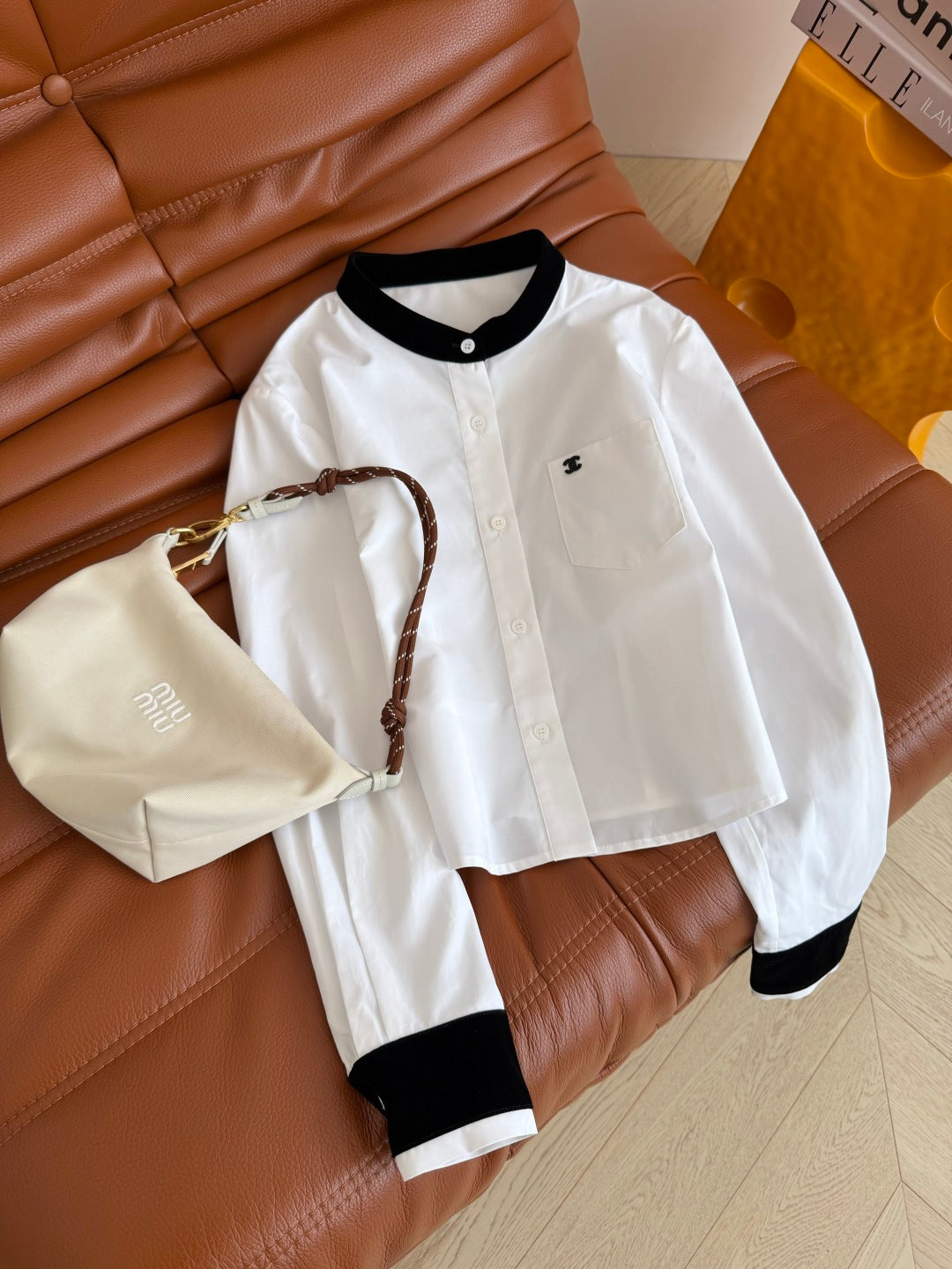 CC 26s Retro-Style Shirt Black White Cotton 424392