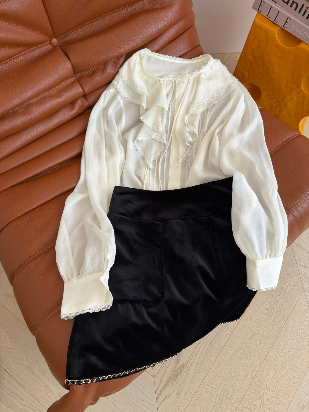 CC 26s Midi Skirt Black Velvet 424369