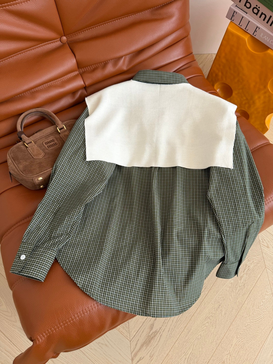 Loewe 26s Casual Shirt Dark Green White Cotton 424277