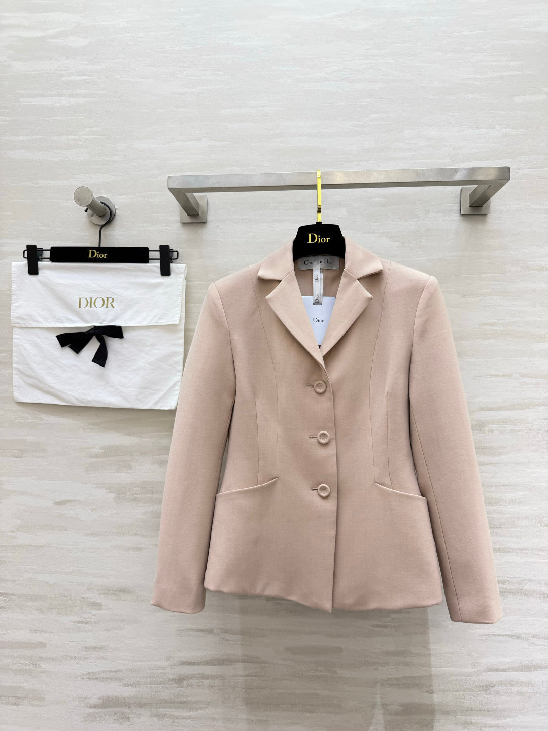 CD 30 Montaigne Bar Jacket Ivory Wool Silk 394154