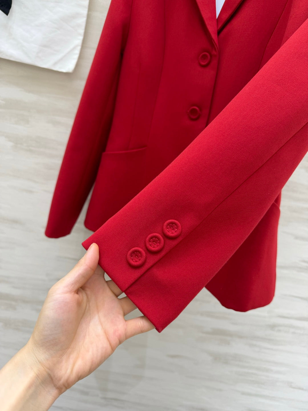 CD 30 Montaigne Bar Jacket Red Wool  Silk 394149