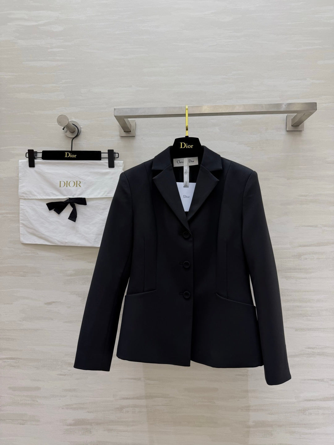 CD 30 Montaigne Bar Jacket Ivory Wool  Silk 394142