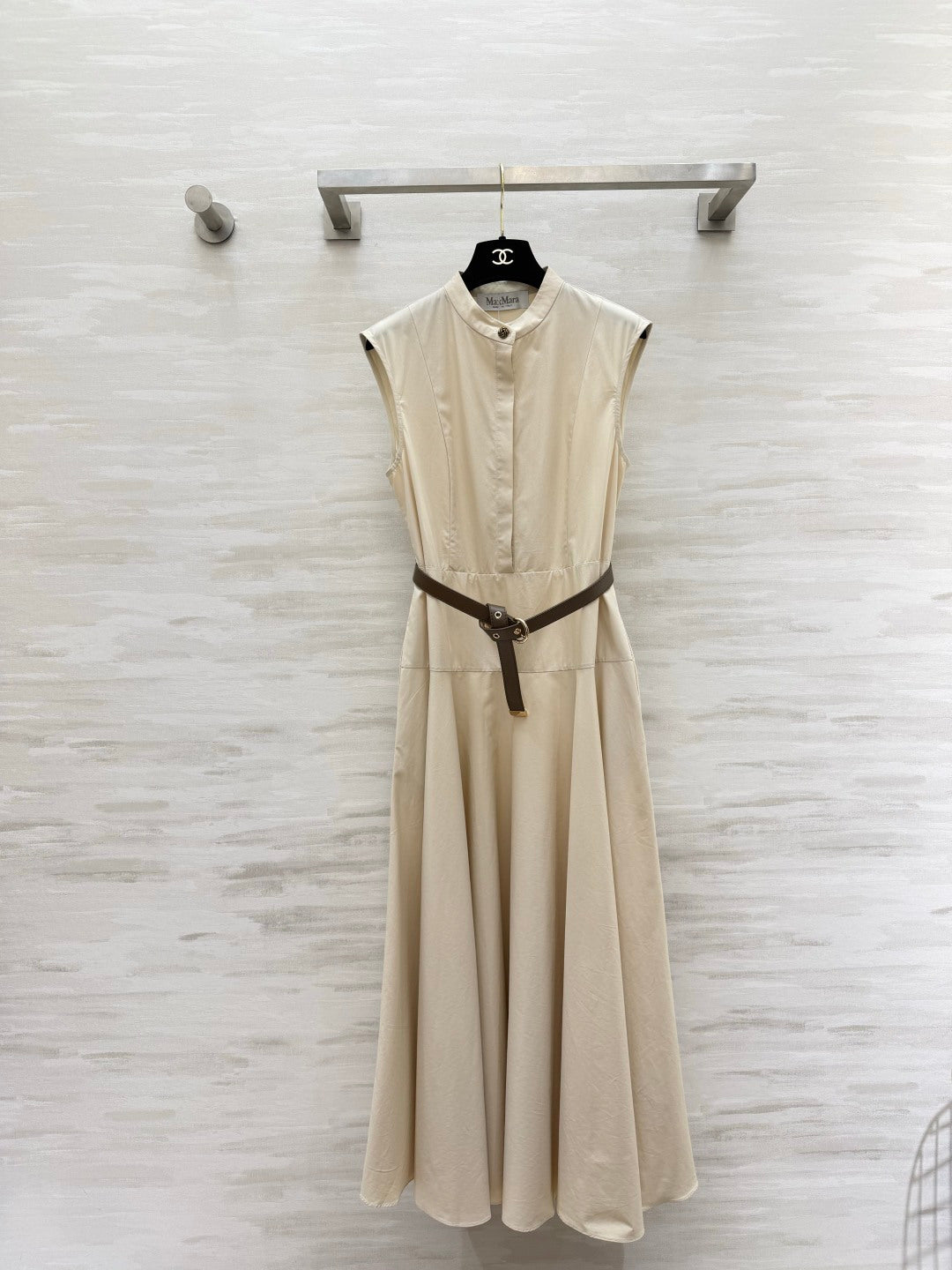 Max Mara Mstgesto Dress Cream Linen 397038