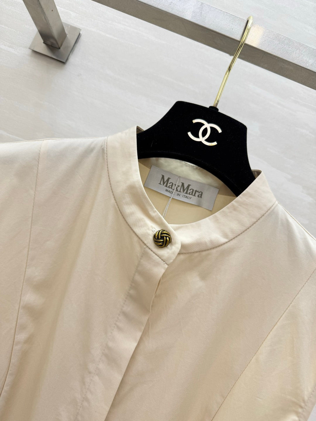 Max Mara Mstgesto Dress Cream Linen 397038