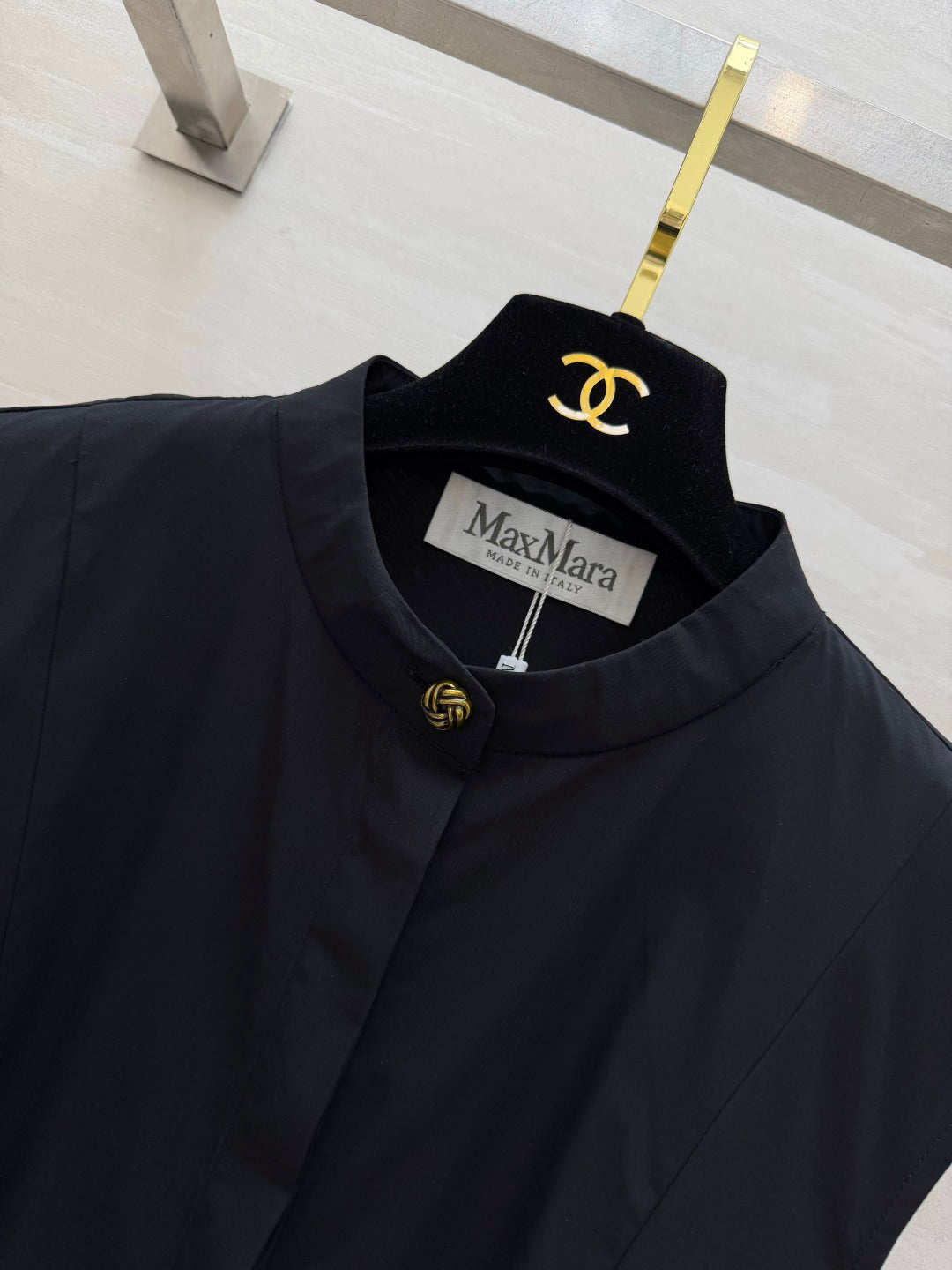 Max Mara Mstgesto Dress Black Linen 397040
