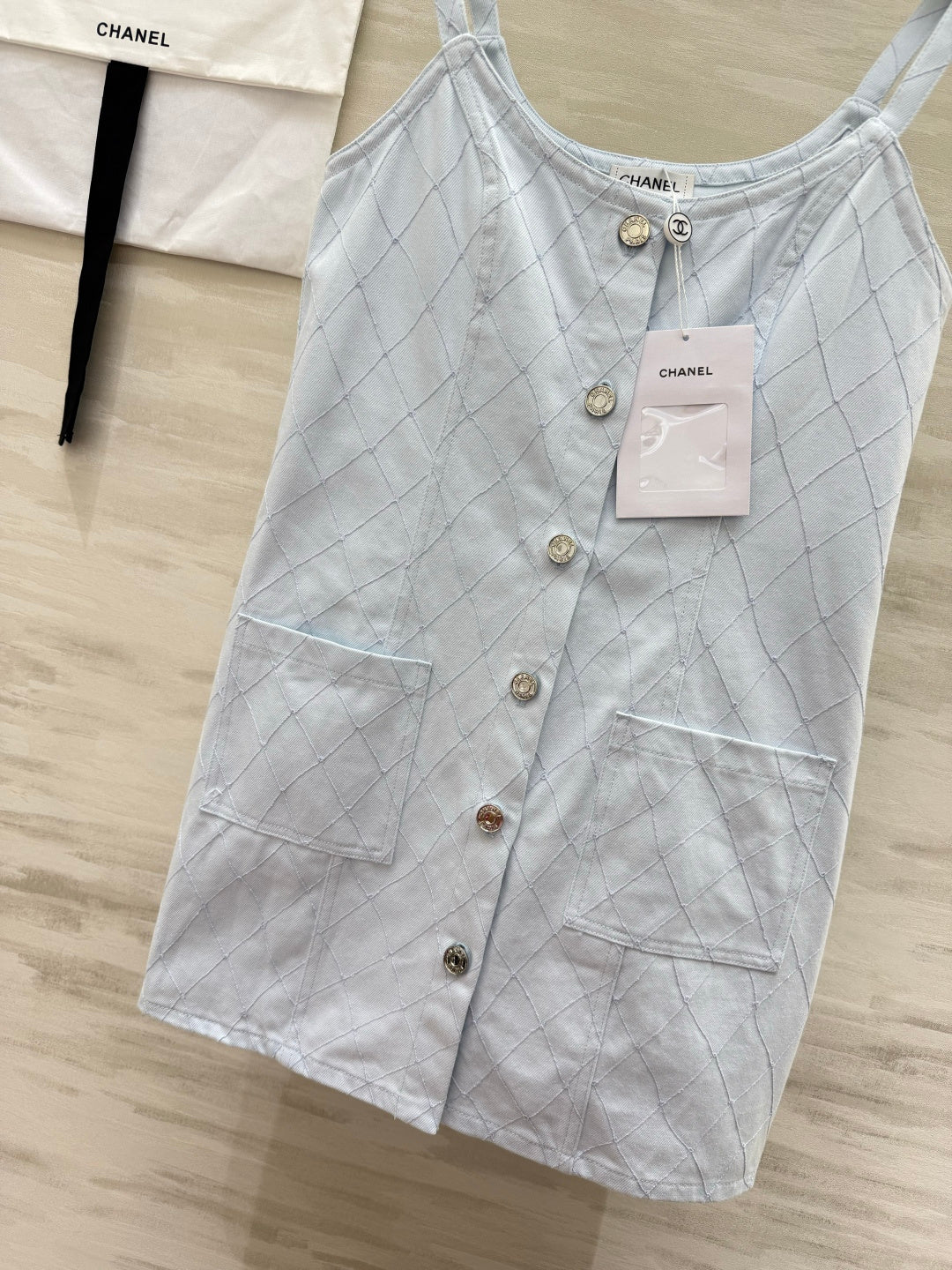 CC 26s Coco Beach Slip Dress Light Blue Cotton 397006