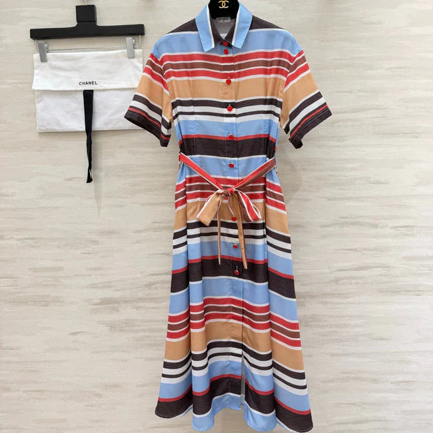 Chanel 2026 Midi Dress Multicolor Cotton 398764