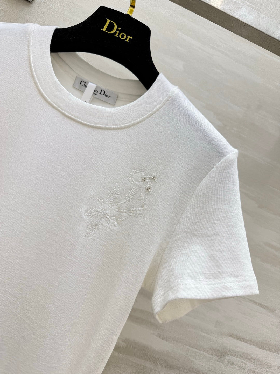 CD 26s Embroidered Wrap Tie T-Shirt White 410436