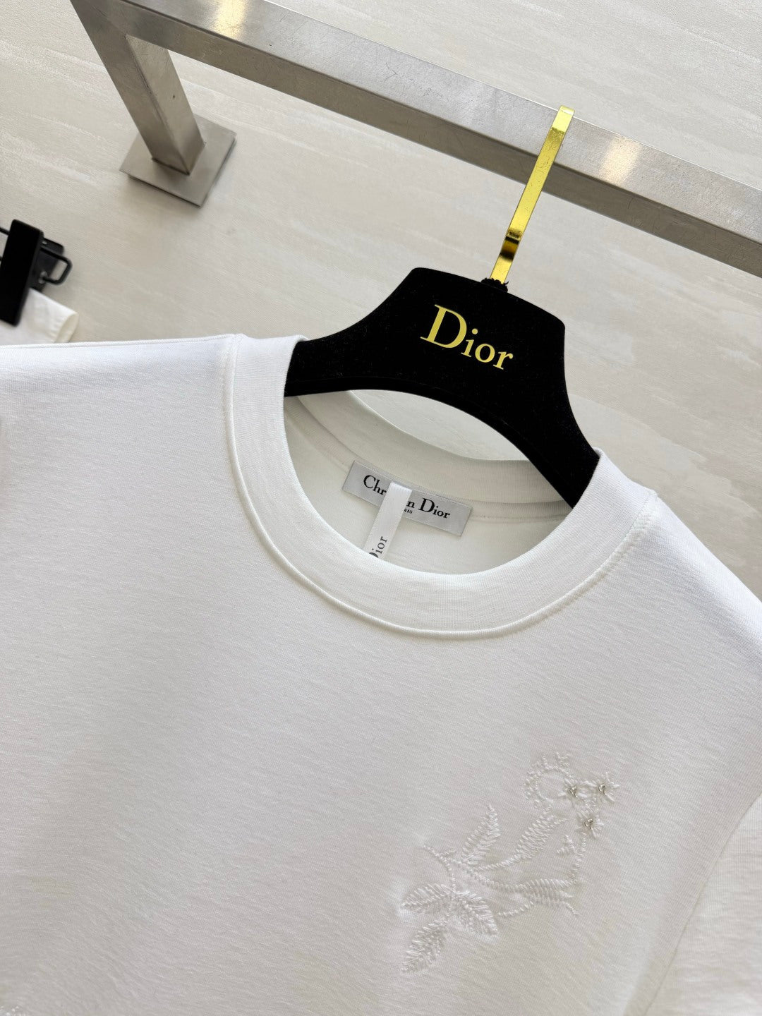 CD 26s Embroidered Wrap Tie T-Shirt White 410436