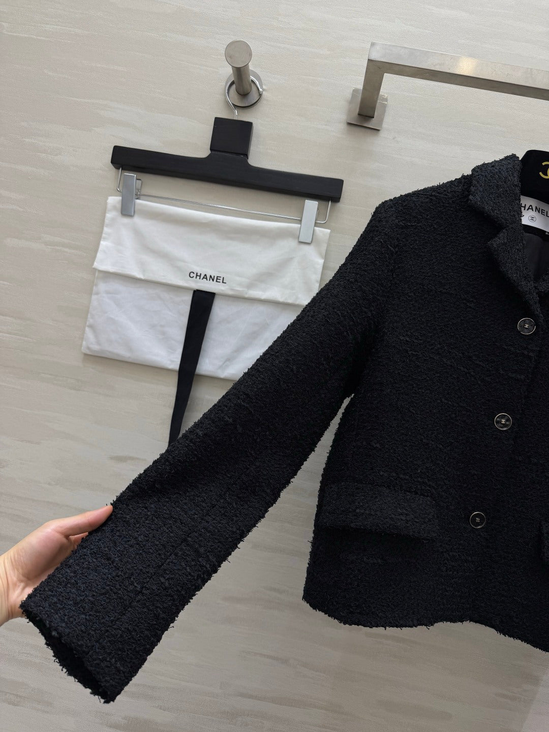 CC 26s Jacket in Black Tweed 414173