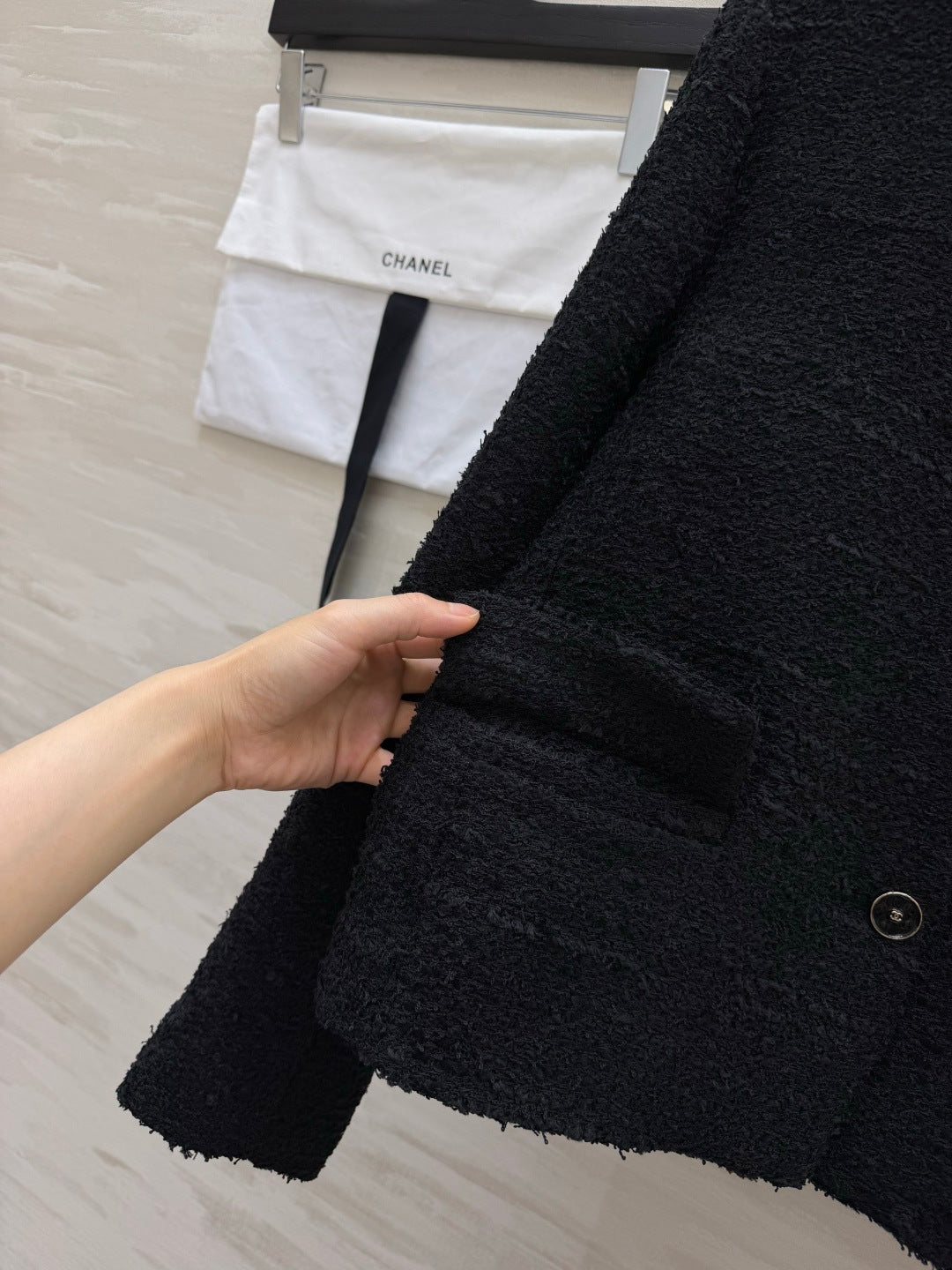CC 26s Jacket in Black Tweed 414173
