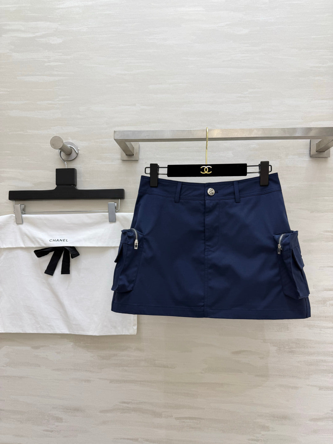 CC 26s Cargo Skirt Dark Blue Cotton 412079