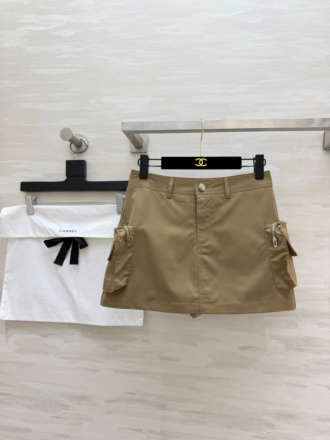 CC 26s Cargo Skirt Khaki Cotton 412080