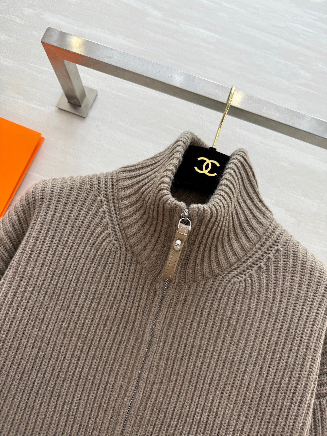 HM 26s Knit Jacket Taupe Wool 416017